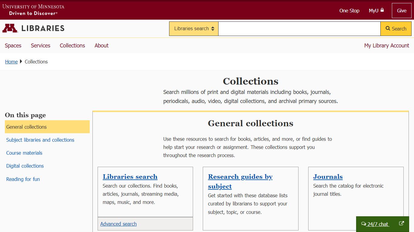 Collections | University of Minnesota Libraries
